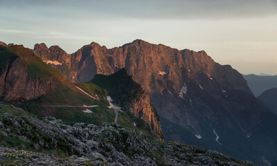 Sunset views at Mangart saddle