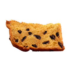 Chocotone Bread Slice Element on White Background
