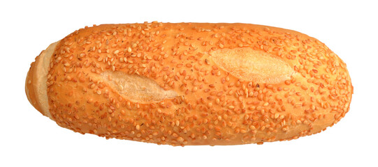 Baguette Bread Element Isolated on White Background