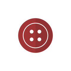 Clothes button flat vector icon