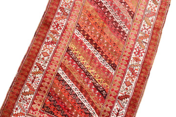 Hand woven antique Turkish carpet