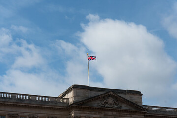 Union Jack on Buckingham Palace