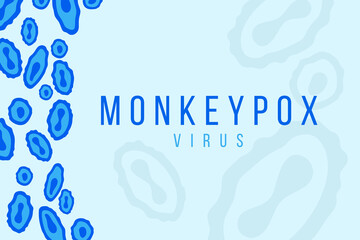 Vector background of monkeypox virus
