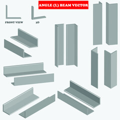 Illustration vector graphic of steel beam good for presentation of your design