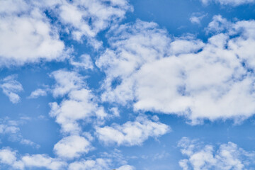 Beatiful blue sky with clouds on a sunny day