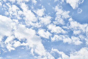 Beatiful blue sky with clouds on a sunny day