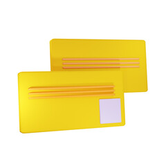 business card theme 3d illustration icon