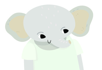 vector illustration, african animals  for kids, stickers, children clipart, tropical fauna. Vector ihand painted solated illustration