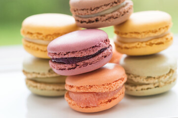 Assortment of Sweet Colorful Macarons