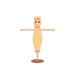 scarecrow, straw man. doll. flat cartoon illustration. design elements