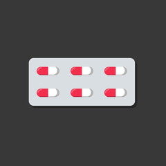 Vector illustration of drug, pill, or medicine
