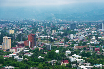 Batumi, Georgia - June 4, 2022: city view from drone