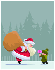 Santa Claus and child