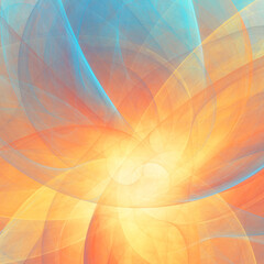 Summer solstice. Abstract sunny background. Fractal artwork for creative graphic design