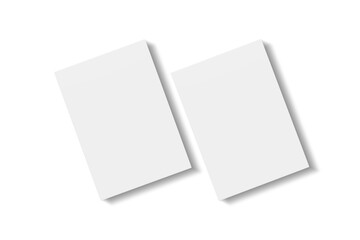 Blank paper illustration for mockup. Flyer or poster. 3D Rendering.