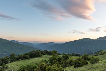Sunset sky in the Roncal Valley