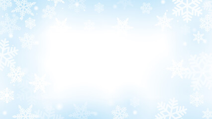 冬のうっすら雪の結晶背景素材