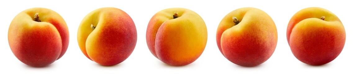 Peach isolated on white background