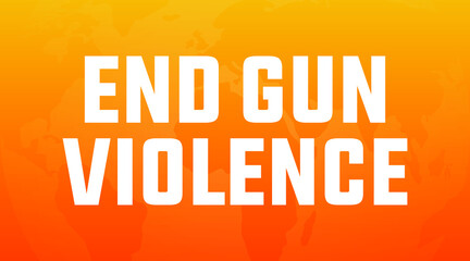 end gun violence protect children not guns, no more silence end gun violence national gun violence awareness day modern orange template, banner sign, design concept with white text