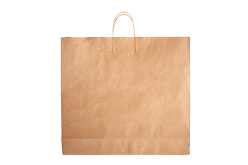 A large brown paper bag insulated on a white background.