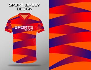 Fabric Textile Design for Sport Soccer Football Team Jersey or Volleyball & Badminton Club Uniform with Mockup	