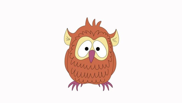 animation of a cartoon owl