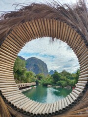 view from thakhek laos