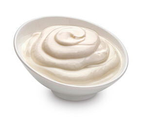 Sour cream isolated on white background