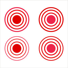 Red rings pain vector, illustration