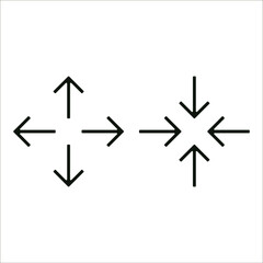 Arrows showing increase and decrease vector illustration