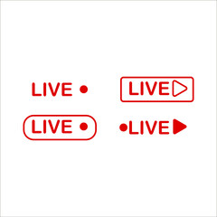live broadcast icon vector illustration