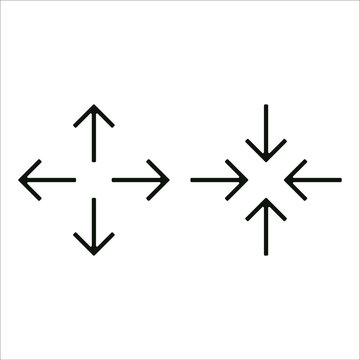 Arrows showing increase and decrease vector illustration