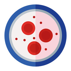 red blood cells Flat icon