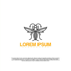 Bee logo icon vector illustration design. Bee animal logo modern concept