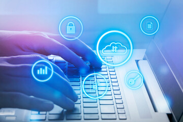 digital key and privacy management policy for file data transfer , cyber security awareness concept