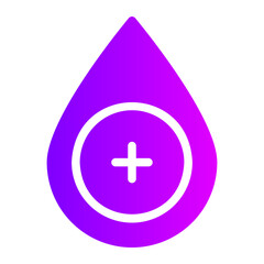 Fototapeta premium blood drop gradient icon