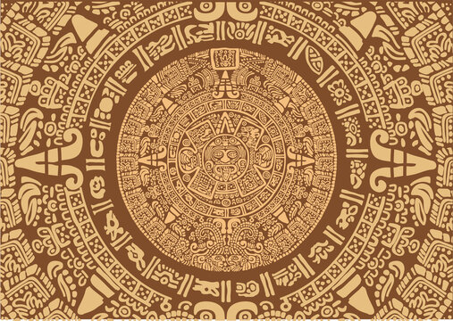 Ancient Mayan Calendar
Images of characters of ancient American Indians.The Aztecs, Mayans, Incas.
Mayan calendar.the Mayan alphabet.
