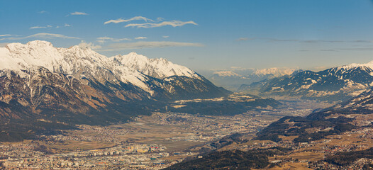snow covered mountains