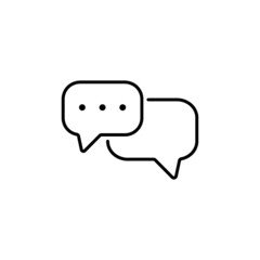 Talk bubble speech icon. Blank empty bubbles vector design elements. Chat on line symbol template. Dialogue balloon sticker silhouette. eps 10