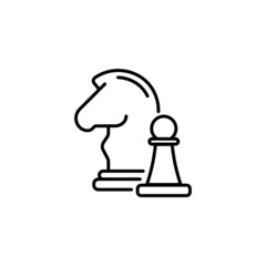chess pieces icon or logo isolated sign symbol vector illustration - high quality black style vector icons eps 10