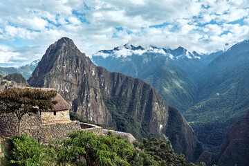 Obraz na płótnie Canvas Machu Picchu in the Andes. Mountain landscape in Peru.