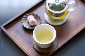teatime with japanese green tea2