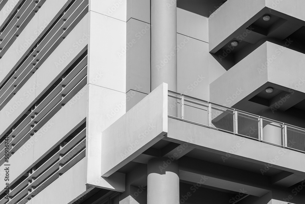 Aufkleber exterior of modern architecture. building abstract background