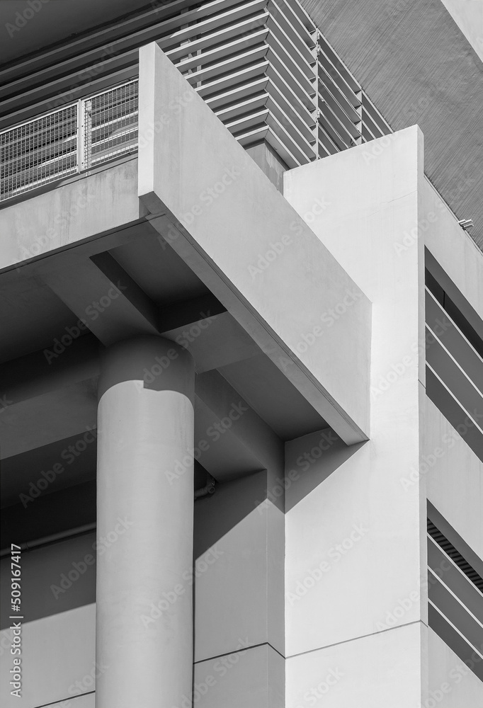 Aufkleber exterior of modern architecture. building abstract background