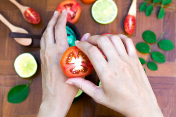 Hand scrub with nature