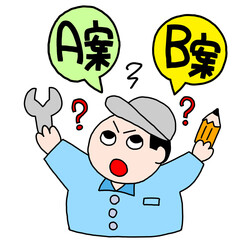 対策を考える男性