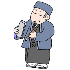 俳句を詠む男性