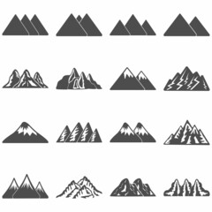 mountain icon, mountain logo, mountain vector sign symbol