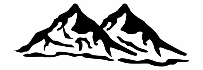 mountain icon, mountain logo, mountain vector sign symbol