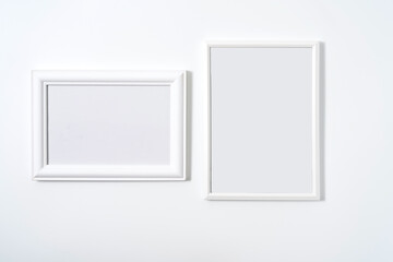 Photo frame portrait in white background